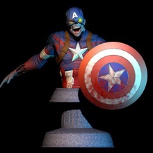 captain america zombie fan art marvel disney+ superhero multiverse bust superheroes 3d print model - Mito3D