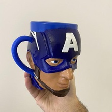 captain american mug cup - taza capit n am rica home avengers marvel captainamerica glass 3d print model - Mito3D