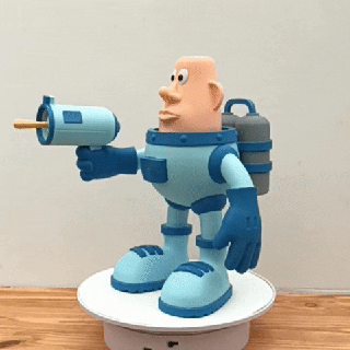 captain bob cosmonaut Art astronaut statuette figurine art toy 3d print model - Mito3D