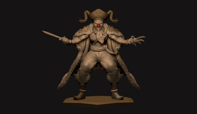 capitán calesa lowpoly anime pieza 3d print model - Mito3D