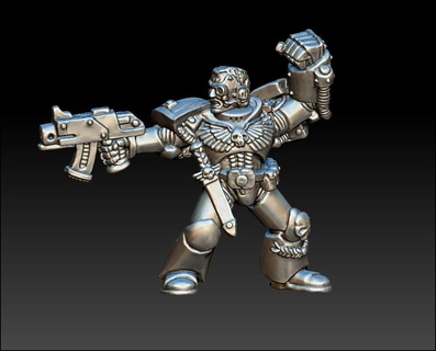captain combo space marines war hammer custom white dwarf oldhammer 3d print model - Mito3D