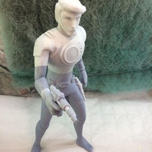 Capitano flam futuro arte figurina manga scienza finzione 3d print model - Mito3D