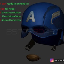 captain helmet infinity war endgame art captainamerica toy mask hobby ironman spiderman marvel comic superhero cosplay 3d print model - Mito3D