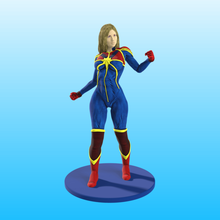 captain marvel art de super-héros la femelle femme puissance fort 3d print model - Mito3D