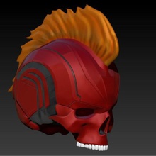 captain marvel skull art 3d print model - Mito3D