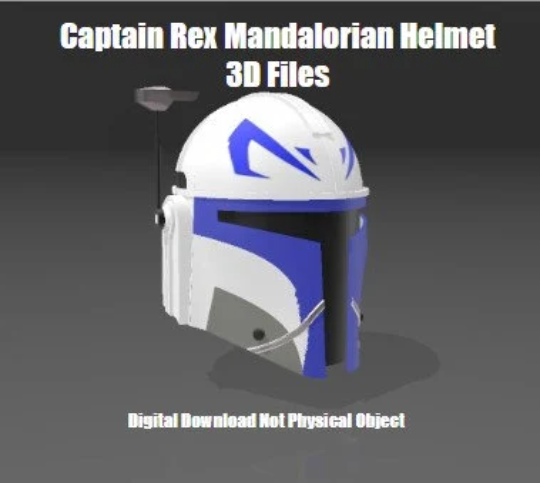 Kapitän rex inspiriert Mandalorianer Helm 3D print model - Mito3D