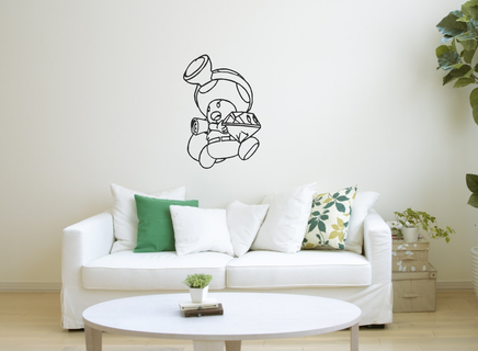 Kaptan karakurbağası duvar Sanat dekor dekorasyon ev hat süs 2d 2dart Sanatı wall2d nintendo Mario Wii karikatür değiştirmek 3d print model - Mito3D