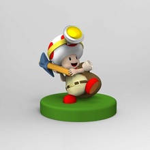 Capitano rospo 3d stampa Giochi Mario nintendo tracker super swith video gioco passatempo desktop miniatura statuetta 3d print model - Mito3D