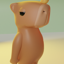 capibara arte stilizzato cartone animato carattere 3d print model - Mito3D