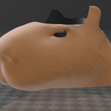 capibara compañero calabazas Arte animal 3d print model - Mito3D