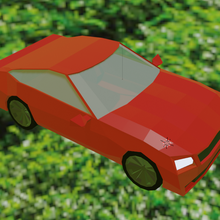 coche juego baja poli 3d print model - Mito3D
