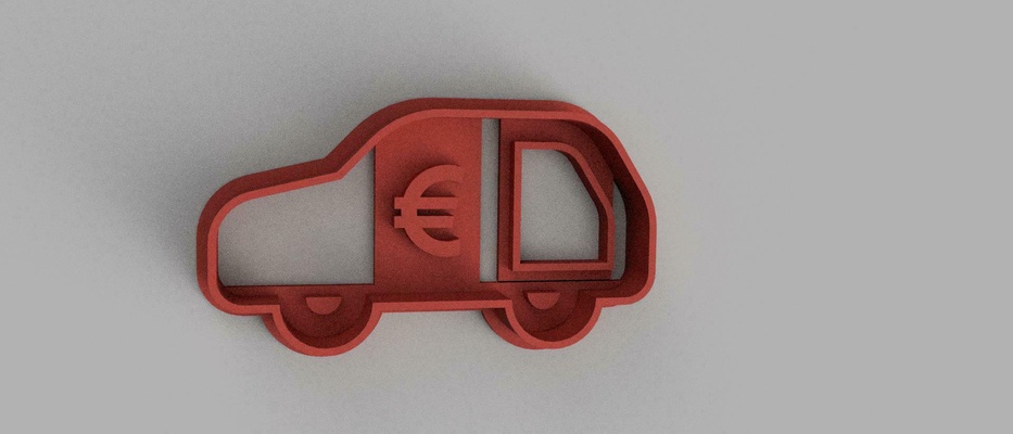 voiture biscuit coupeur coupeurs biscuits 3d print model - Mito3D