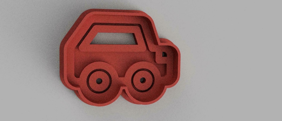 car cookie cutter cutters cookies 3d print model - Mito3D