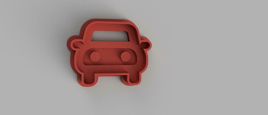 voiture biscuit coupeur coupeurs biscuits 3d print model - Mito3D
