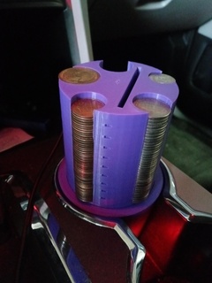 car cup holder change organizer usd coins credit card drive-thru drive-through restaurant 3d print model - Mito3D