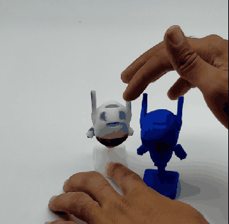 araba Gösterge Paneli Şirin robot titreşimli oyuncak çocuklar Yazdır yer oyun Sanat titreşim Güzel 3d print model - Mito3D