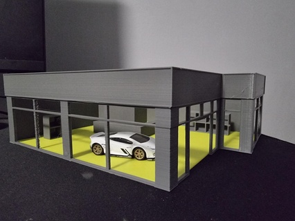 coche vehiculo concesión 1 64 escala fundido presión garaje diorama lamborghini 3d print model - Mito3D