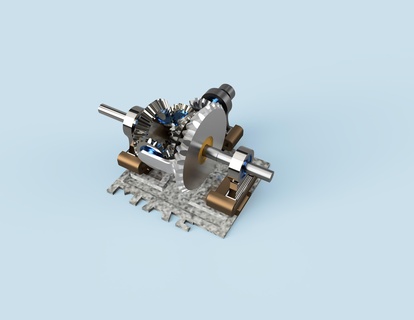 coche vehiculo diferencial diseño mecánico Ingenieria 3d print model - Mito3D