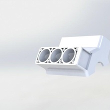 araba motor blok kart tasarımı bloğu mühendislik 3d print model - Mito3D