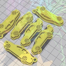 car key rings ring 3d print model - Mito3D