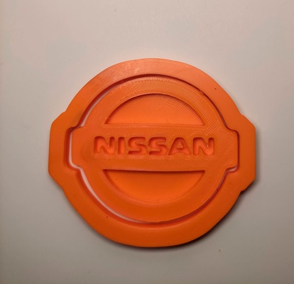 macchina loghi nissan biscotto taglierina macchine marca logo motore 3d print model - Mito3D