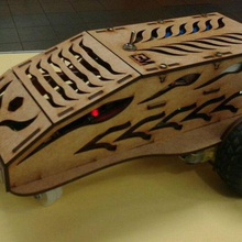auto in mdf di 3mm 3 rueda para arduino gadget la robotica 3d print model - Mito3D
