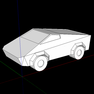 Wagen Modell Tesla Cybertruck 3d print model - Mito3D