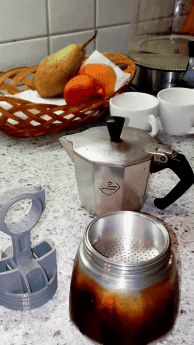 macchina pistone caffè manomettere moka pentola espresso stampa pusher 3d print model - Mito3D