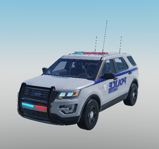 macchina polizia carrello 3D print model - Mito3D
