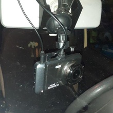 car rear view camera support panda dashcam mirror auto suction cup 3d print model - Mito3D