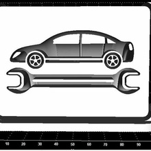 car repair shop sign gadget logo 3d print model - Mito3D
