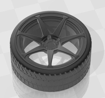 car rim tire 3d print model - Mito3D