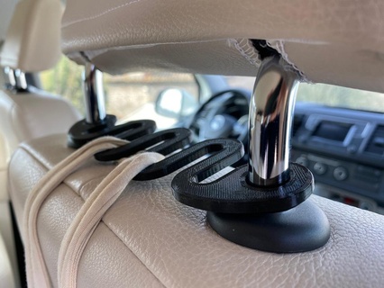 car seat headrest hanger bag clip bag holder car carseat carseat holder automotive  3d print model - Mito3D