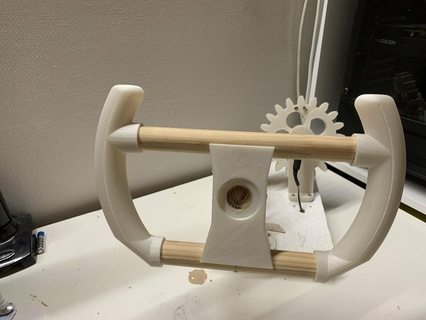 macchina simulazione timone ruota pc sim corsa gara arduino legna 3d print model - Mito3D