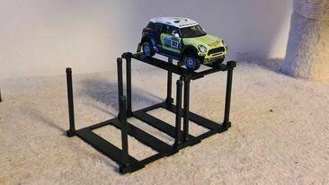 Wagen Stand Rahmen 1 43 Garage Diorama Kundgebungen ModelleBoden Zelt 3d print model - Mito3D