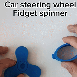 car steering wheel fidget spinner Game accessory 3d printing commute companion relaxation tool stress relief diy road trip gadget traffic boredom interior customizable design commuter's delight printed toy driving entertainment attachment auto relax 3d print model - Mito3D