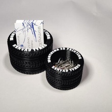 carro pneu pilha negócio cartão suporte caneta Panela gadget organizador 3d print model - Mito3D