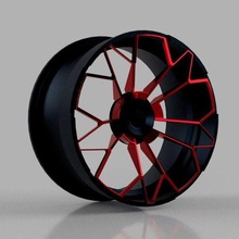 voiture roue jouet noir rouge 3d print model - Mito3D