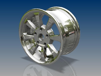 car wheel rim - alloy tire rad felge alufelge jante llanta 3d print model - Mito3D