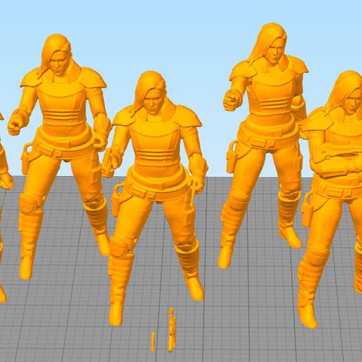 cara dune figure scans non-articulating 3D print model - Mito3D