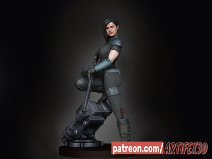 cara dune nsfw sfw Art star wars mandalorian miniatures figurines sci fi soldier woman likeness 3d print model - Mito3D