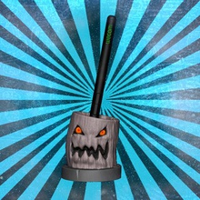 cara de pau art stylet le titulaire jouet halloween 3d print model - Mito3D