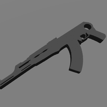 fusil ak 74 llavero 3d print model - Mito3D