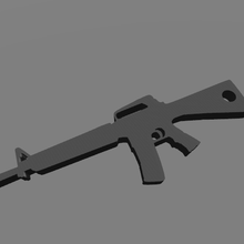 carabine m16 porte clés 3d print model - Mito3D