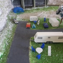 caravane 3places de l'architecture modelism le train les décors ho camp 3d print model - Mito3D