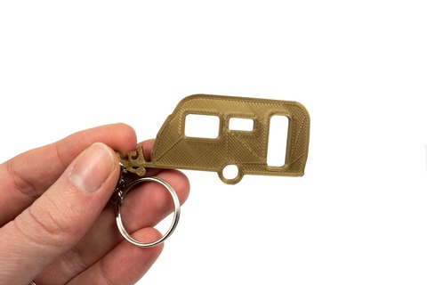 caravan keychain caravan keychain trailer keychain caravan charm trailer charm caravan hanger  3d print model - Mito3D