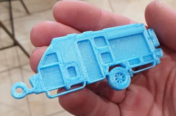 caravan keychain car silhouette gearhead art turbo 4wd 4x4 clean 2d camper campers campertrailer trailer tow towing offroad 3d print model - Mito3D
