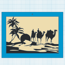 caravan art decor wall desert camel dromedary 3d print model - Mito3D