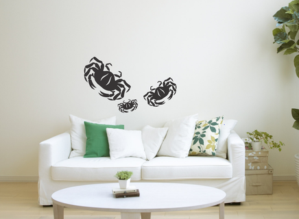 carb - wall art decor animals animal living decoration home line ornament 2d 2dart wallart wall2d crab crabs 3d print model - Mito3D