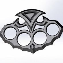 carbon Schlagring tool Messing knuckles 3d print model - Mito3D